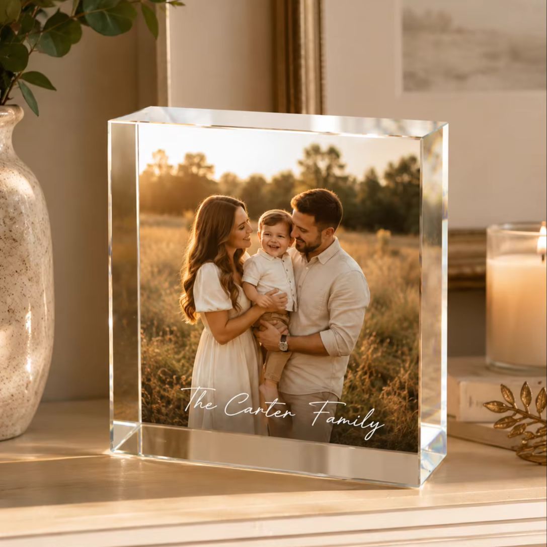 كتلة صور أكريليك مخصصة للعائلة - مراجعة Photo Acrylic Block وسعره