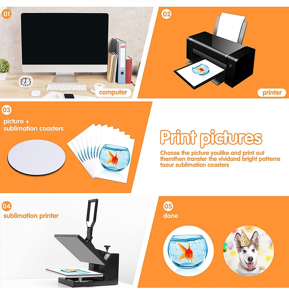 WSFS! جولة التسامي قاعدة أكواب - مراجعة Coaster Sublimation Blank وسعره